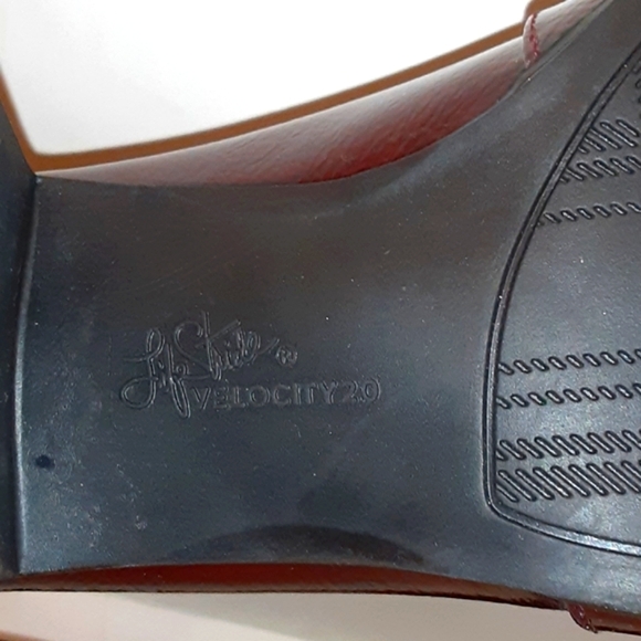 Life Stride Chunky Heel SHOE Loafer Patent Brown Burgundy Size 7B - Picture 7 of 7